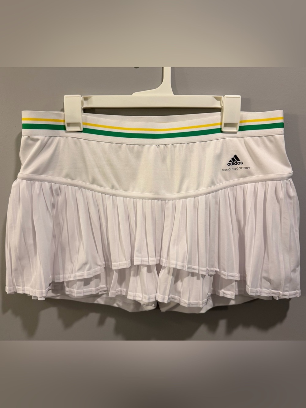 Adidas X Stella McCartney Pleated High Rise Colorful Waistband Tennis Skort 44L